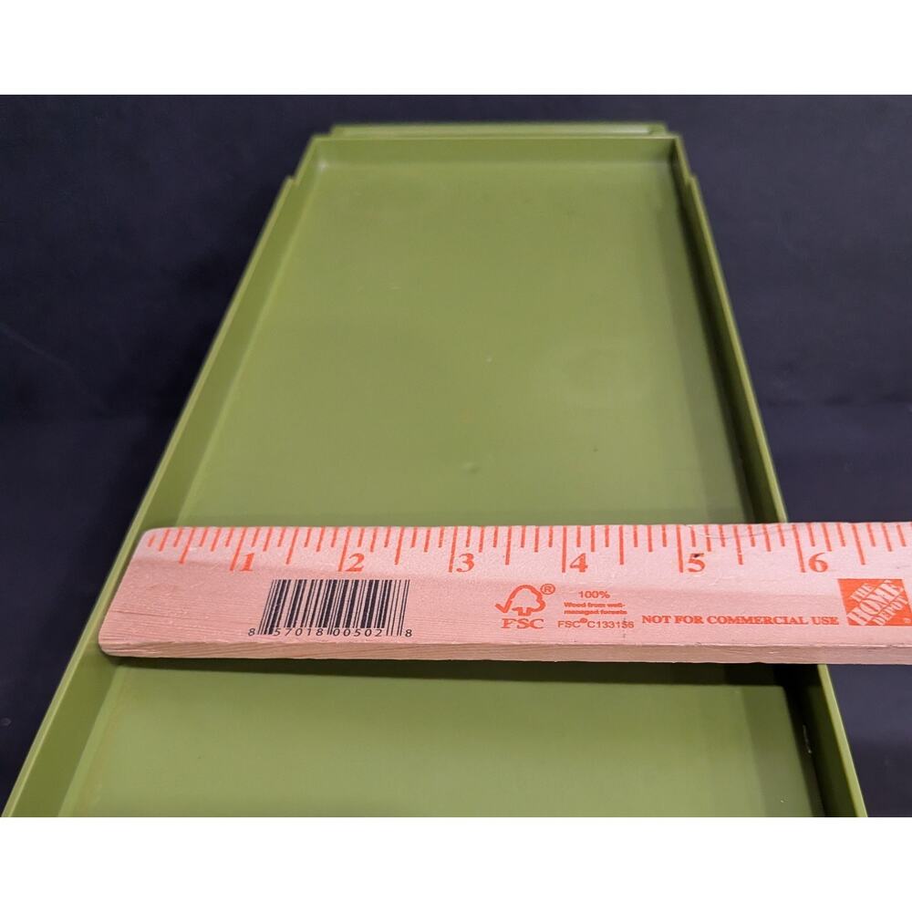 Storage Cabinet Kitchen Bathroom Retro 1960s 1970s Green Plastic Wall Hanging - Picture 4 of 15